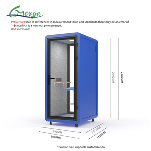 Diseño moderno montado móvil portátil reunión trabajo <span class=keywords><strong>Estudio</strong></span> Vocal silencio privado 0ffice Pod cobertizo cabina insonorizada acústica - Product Image 2