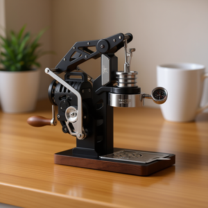 Cafetera Espresso Manual de 18 Bares, con Manivela, Base de Madera, Estilo Retro, Depósito de Agua de 35g y Capacidad de 120ml - Product Image 2