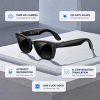 Lunettes Intelligentes de Traduction IA avec Caméra POV 4K 13MP, Traducteur en Temps Réel, Monture TR90, Transfert WiFi, Anti-tremblement EIS pour Voyages et Activités de Plein Air