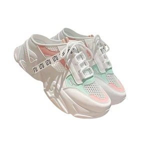 Zapatos de mujer, sandalias de primavera, nuevas sandalias de malla transpirable para mujer, zapatos deportivos casuales con plataforma, calzado exterior tipo pantuflas. - Product Image 1