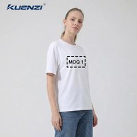 T-shirt pour femme Kuenzi personnalisé à col rond et manches courtes, 73% coton et 27% polyester, tissu Solona 230GSM, poids lourd