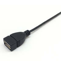 USB-Mini-Kabel, links-rechts abgewinkelt, auf USB 2.0 Buchse, OTG-Verlängerungskabel