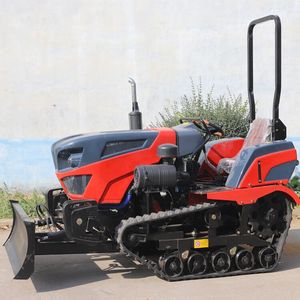 4x4 50HP Crawler Tractor Compact With <b>Rotavator</b> Blades Mini Agricultural Machinery High Performance Engine - Product Image 3