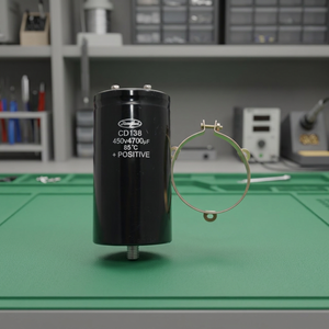 Condensador Electrolítico de Aluminio JIANGHAI CD138 450V 4700uF con Anillo de Soporte de Terminal, Nuevo Stock, Hecho en China (Fabricación Italiana) - Product Image 3