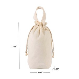 Personalized Design Canvas <b>Drawstring</b> Cosmetic <b>Bag</b> with Handle - Product Image 3