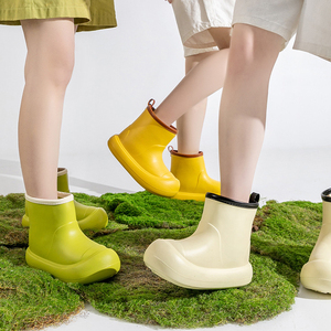 ديران تصنيع المعدات الأصلية أربعة مواسم جديدة منتصف أنبوب المرأة القطن أحذية المياه الدافئة مع طوق العمل للماء المضادة للانزلاق أحذية المطر - Product Image 3