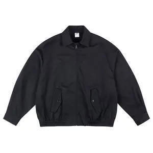 하이 퀄리티 남자의 해링턴 파일럿 재킷 100 면 봄 가을 재킷 패션 정장 단색 남성 코트