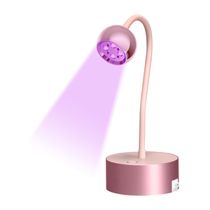 Lampada LED per Unghie Mini da Tavolo Senza Fili 12W con Sensore Automatico 360° °   Asciugatore per Unghie in Gel USB Portatile con Collo d'Oca Rotante per Uso Domestico - Product Image 1