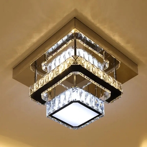 Lampes de lustre en cristal modernes de nouveau style Plafonnier led de forme carrée intelligente pour le salon - Product Image 3