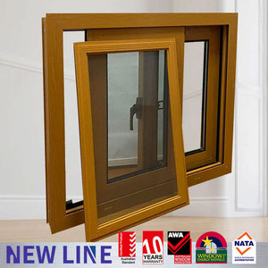 El nuevo tipo de fábrica de ventanas correderas de alta seguridad, ventanas horizontales de tamaño pequeño, ventanas de aleación de aluminio de doble acristalamiento - Product Image 1
