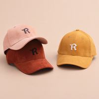 Gorro de pana personalizado para hombre y mujer, gorra de béisbol de PANA con Logo bordado 3D, 6 paneles