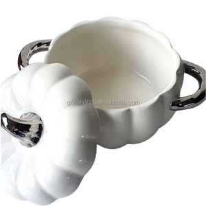 Calabaza Cerámica <span class=keywords><strong>Cocinar</strong></span> Olla Calabaza Utensilios <span class=keywords><strong>de</strong></span> cocina Estofado Calabaza Cerámica Cocotte con tapa Decoración <span class=keywords><strong>de</strong></span> vacaciones Artes y manualidades Regalo - Product Image 2