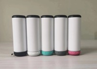 Tasse à musique personnalisée de 16oz 20oz, gobelets sans fil intelligents à sublimation avec haut-parleur Bluetooth, gobelets avec couvercle, chargeur USB