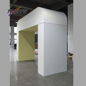 Stand d'exposition pliable en aluminium lumineux et modulable au design unique, 3m x 3m, avec toit, pour événements et expositions - Product Image 3