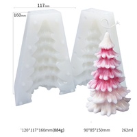 Molde de Silicona Ecológico con Aroma a Árbol de Navidad para Velas, Difusor de Aroma DIY de Navidad, Yeso