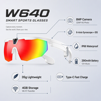 Lunettes de sport intelligentes avec caméra HD 8MP, assistant IA, commande vocale, commande tactile, légères, étanches, contrôle par application, lecteur de musique