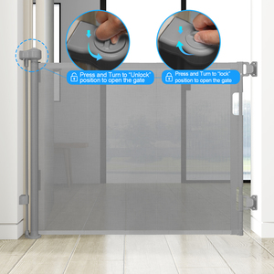 Barrières rétractables de sécurité pour bébés certifiées EN/ASTM pour chiens jusqu'à 140 cm de large, intérieur et extérieur - Product Image 6