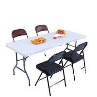 Table pliante en plastique réglable en hauteur, 8-10 places, pour usage extérieur, gymnase, entrepôt, hôtel - Vente en gros