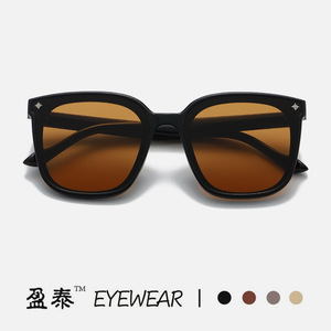 Lunettes de soleil surdimensionnées Yingtai Eyewear, protection UV400, monture en PC, verres en résine, unisexe, mode. - Product Image 1