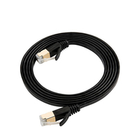 Kabel jaringan ethernet LAN datar cat7 cat 8 cat 9 bebas halogen yang sesuai dengan standar Rohs dengan sertifikat Reach