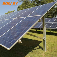 Système de montage au sol pour panneaux solaires Soeasy Solar DIY, rail en acier galvanisé à chaud