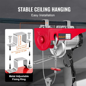 1 Ton 2200LB listrik 220v kawat baja kawat derek tali kerekan troli derek angkat - Product Image 3