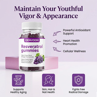 OEM ODM Resveratrol Gummies voor cardiovasculaire ondersteuning, gezonde bloedsomloop en hartgezondheid, anti-aging antioxidant supplement