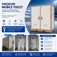 Toilettes Mobiles Portables Préfabriquées Cabine Sanitaire Modulaire Moderne Respirante pour Centres Commerciaux et Supermarchés