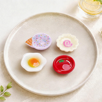 Assortiment en gros de mini-assiettes en résine, vaisselle miniature pour maison de poupée, petits plats pour scènes miniatures et décoration DIY