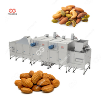 Four à rôtir à gaz de 500 kg pour cacahuètes et noix de cajou, état neuf, avec convoyeur à bande, machines de transformation des cacahuètes, composants principaux PLC
