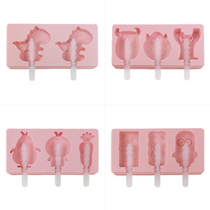 Tùy Chỉnh Tự Làm Trẻ Em Phim Hoạt Hình Ice Cube Silicone Khuôn Khay Dễ Dàng Phát Hành Cấp Thực Phẩm Silicone Với Tràn Chịu Mài Mòn Có Thể Tháo Rời Nắp - Product Image 5