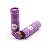 Boîte cylindrique en carton kraft écologique avec logo personnalisé, doublure en aluminium alimentaire recyclable, pour bonbons et gommes
