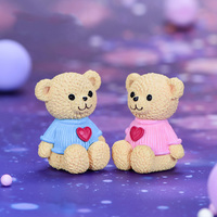 Miniatur-Tierfiguren, Kleine Liebesbären-Ornamente, Mini-Plastikbären-Handwerksfiguren im Großpack für Garten, Torten, Pflanzendekoration, DIY-Geschenk