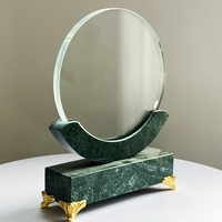 Trophée en verre cristal et pierre marbrée, design personnalisé, étanche, gravé, avec boîte cadeau souvenir, pour cadeaux promotionnels en salon professionnel