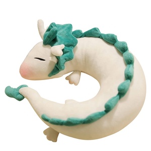 Almohada de Felpa Personalizada con Forma de Dragón Blanco de Dibujos Animados, Almohada Suave para el Cuello con Forma de Dragón - Product Image 1