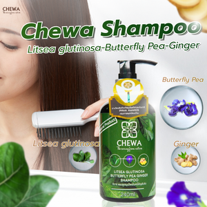 Champú Litsea Glutinosa Butterfly Pea Ginger 240 ML, Mezcla para el Cuidado del Cabello con 3 Extractos Herbales, Hecho en Tailandia - Product Image 4