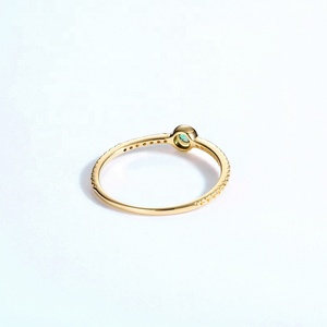 Délicate femmes bijoux de fiançailles halo poire solide 14 K or véritable - Product Image 4