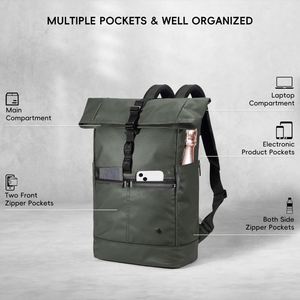 Muestra gratuita de mochila enrollable plegable de moda para mochila de día, impermeable, convertible, deportiva, para computadora portátil - Product Image 3