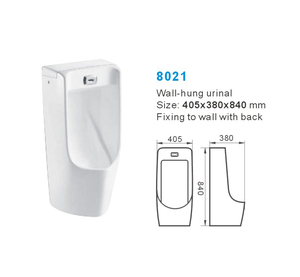 <span class=keywords><strong>Urinoir</strong></span> mural facile à nettoyer avec système de chasse d'<span class=keywords><strong>eau</strong></span> par gravité, en céramique, design économe en <span class=keywords><strong>eau</strong></span>, pour usage hôtelier et familial - Product Image 3