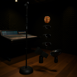 Soporte de micrófono de pedestal 5Core MS RBP5 de alta resistencia, altura ajustable, para escenario, canto, estudio, accesorio para micrófono. - Product Image 2