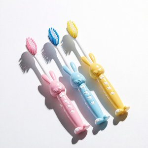 แปรงสีฟันเด็กรูปกระต่าย 3 แพ็ค ขนแปรงนุ่มสำหรับการดูแลช่องปากของเด็ก - Product Image 1