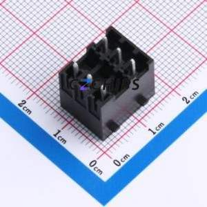 DB2EVHBG-3.81-2*3P-BK Plug-in Terminal Block Through hole,P=3.81mm Board-to-Board / Socket - Closed Snap Fixing 2x3P 3.81mm - Product Image 2