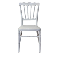 Chaise de banquet Chiavari de haute qualité, couleur blanche, en acier ou en aluminium, chaises d'événement, chaise Chiavari Napoléon pour mariage