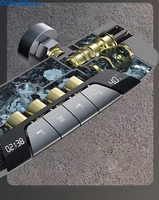2023 nouveau design salle de bain gunmetal couleur multifonction piano clé température constante pommeau de douche robinet chaud froid douche ensemble