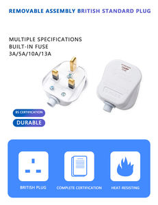Británico Reino Unido Inglaterra Tipo <span class=keywords><strong>G</strong></span> Cable de alimentación eléctrica Cable de extensión Conjunto de plomo Cobre <span class=keywords><strong>BS</strong></span> 3 PIN Enchufe superior - Product Image 3