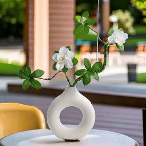 Azaleas y gardenias artificiales de plástico Kch para decoración de bodas, sala de estar y mesa de comedor. - Product Image 2