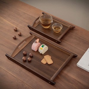 Walnut Wood <b>Tea</b> <b>Tray</b> Rectangle Solid Wood New Chinese Style Tableware Storage <b>Tray</b> - Product Image 3