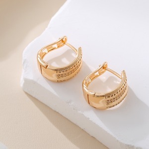 ต่างหูทองแดงเซอร์คอนแบบเต็มไมโครระดับไฮเอนด์หรูหราดีไซน์โดดเด่นพร้อมที่เกี่ยวหูเครื่องประดับทองเหลืองแบบวินเทจสำหรับผู้หญิง-สำหรับเป็นของขวัญ - Product Image 3