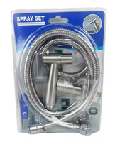 Pulvérisateur de bidet portable multifonctionnel avec tuyau à pression d'eau réglable, kit de lavage féminin et pour animaux de compagnie, pour salle de bain