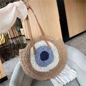 Sac bandoulière bohème en tissu tissé, sac en paille fait main pour femme, sac tissé personnalisé avec doublure - Product Image 2